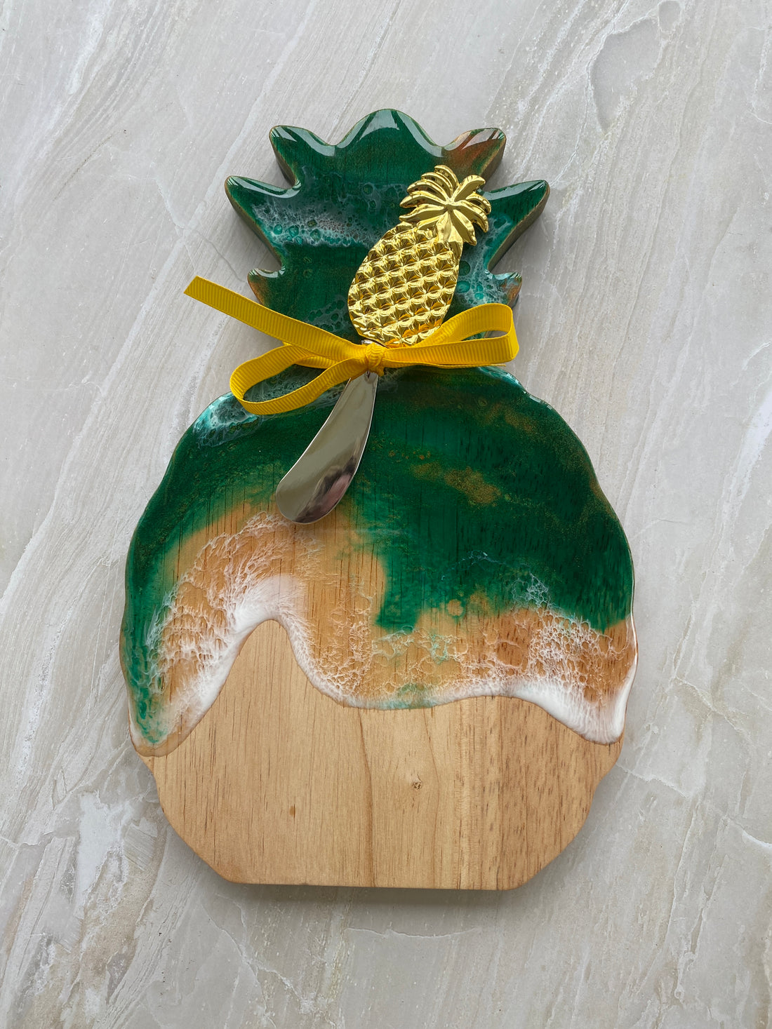 Pineapple White Oak and Resin Cheese Board