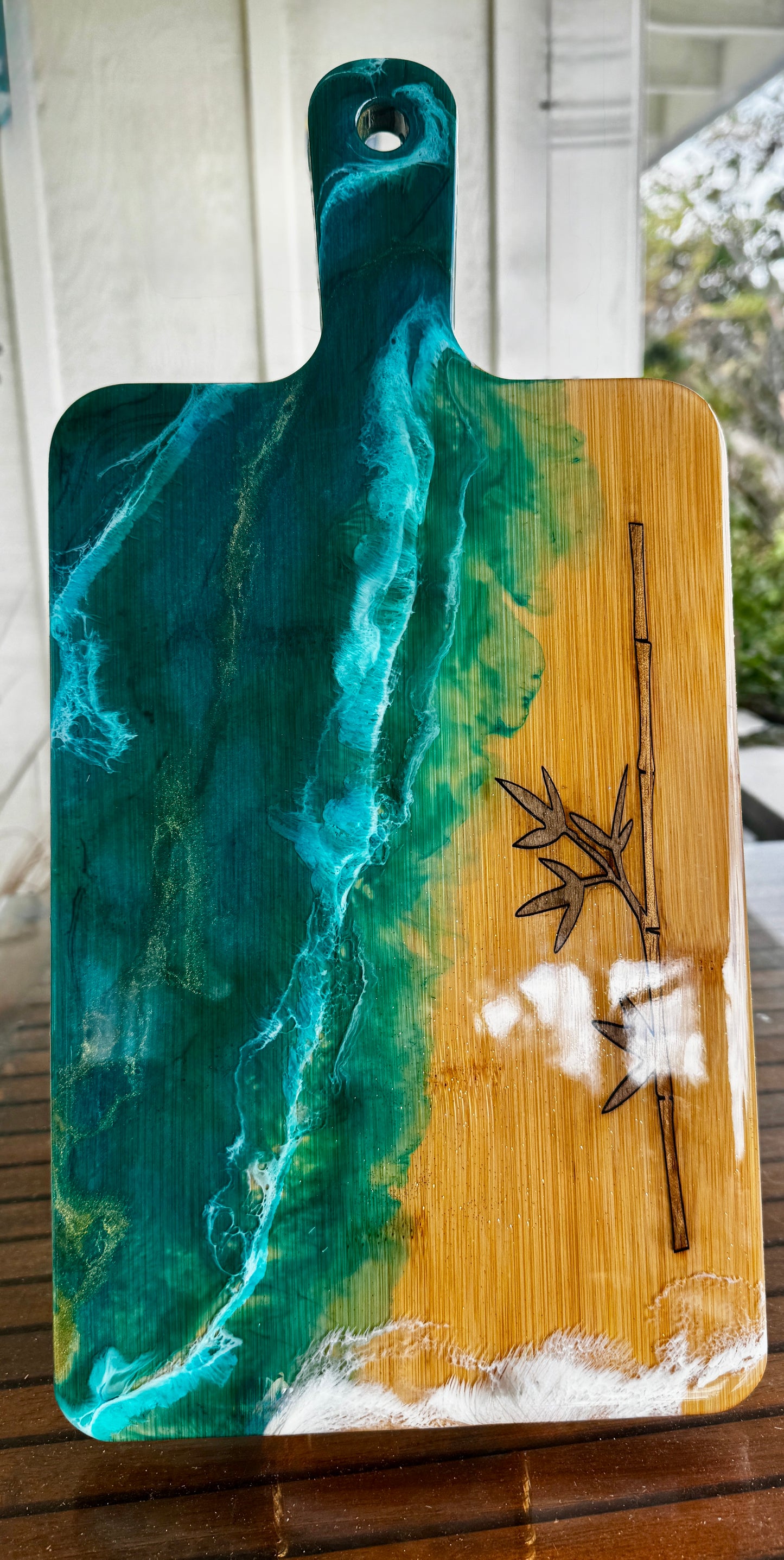 Inlaid Bamboo Charcuterie Board