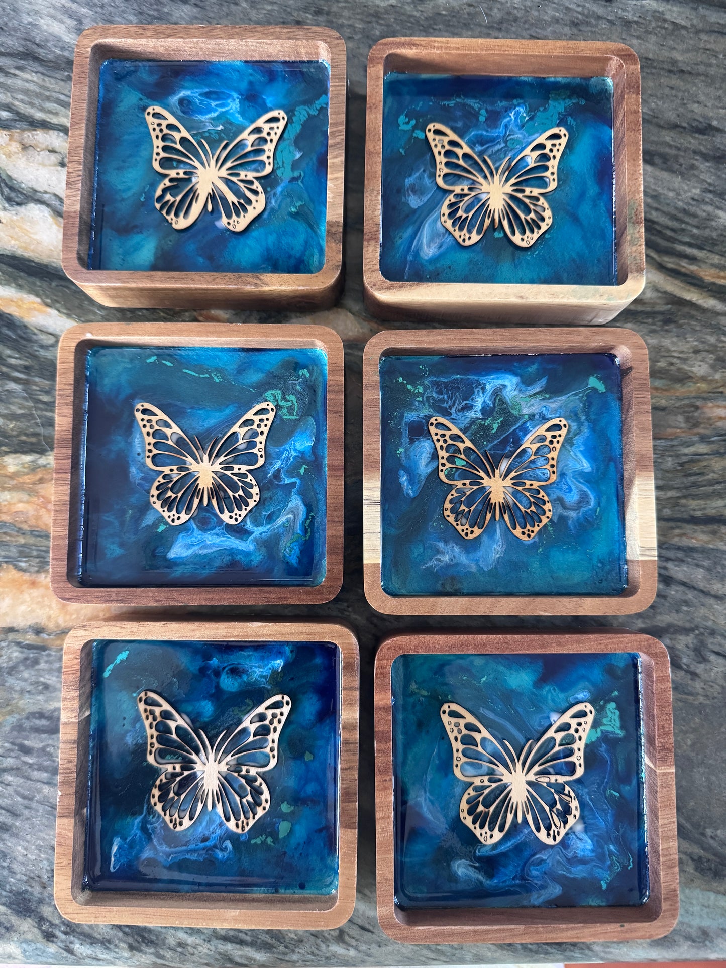 Monkey Pod Butterfly Ring Dish