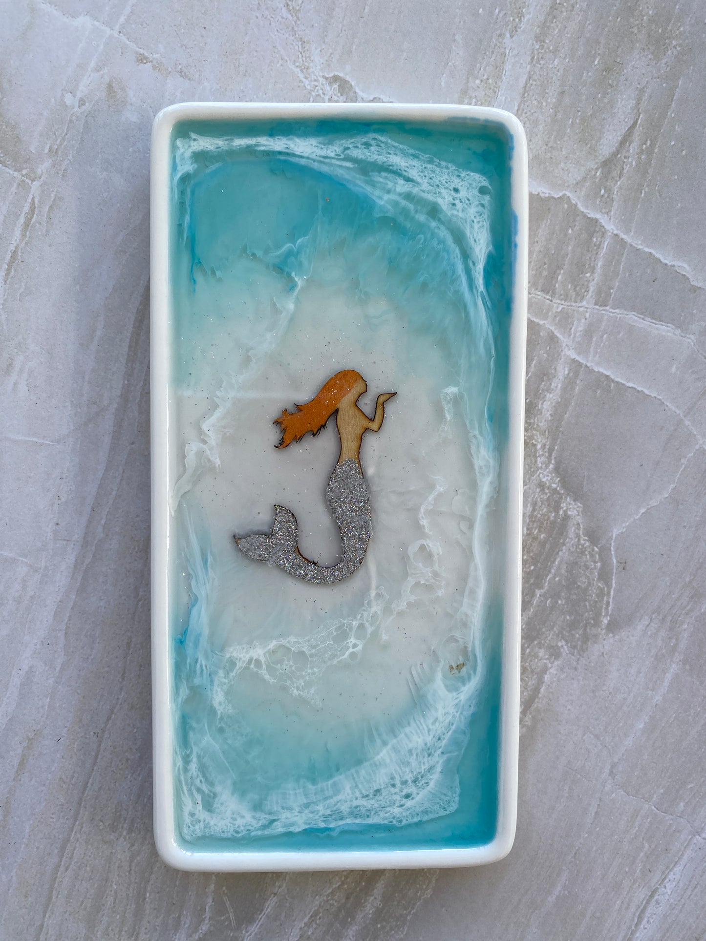 Porcelain Mermaid Vanity Tray