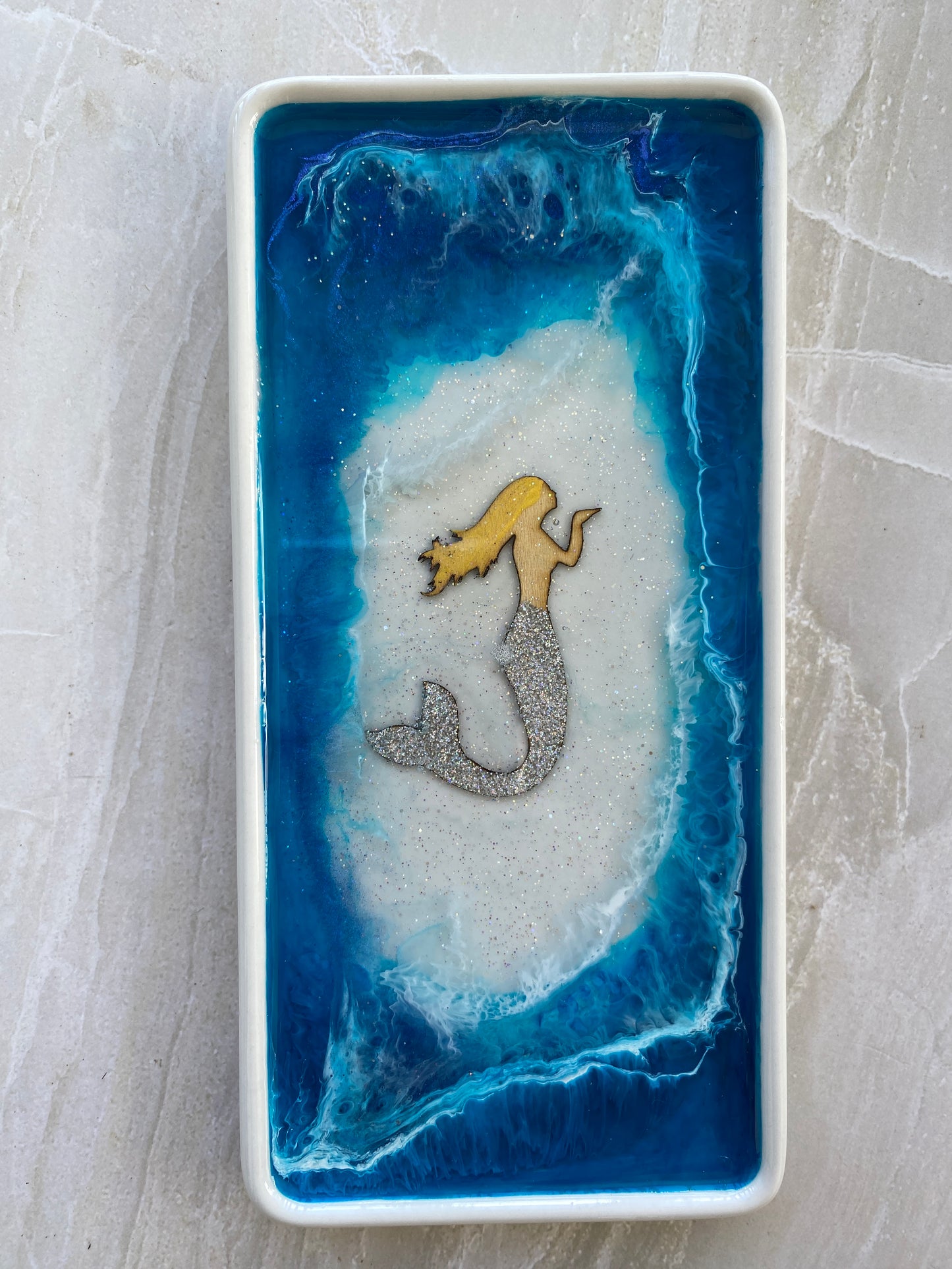 Porcelain Mermaid Vanity Tray