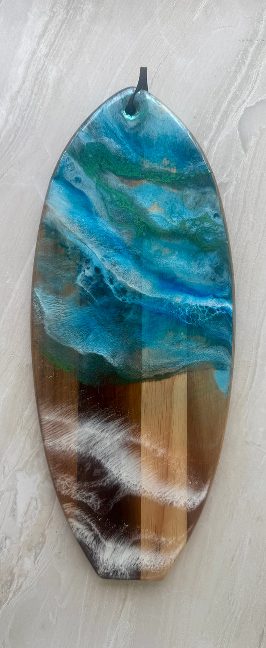 Surf's Up Shiplap Ocean Themed Charcuterie Board #1