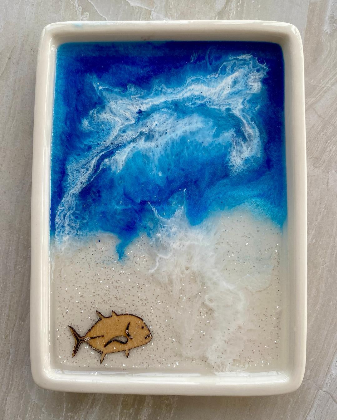 Ulua Fish (trevally) Ocean Themed Soap Dish – Resin Art Kailua