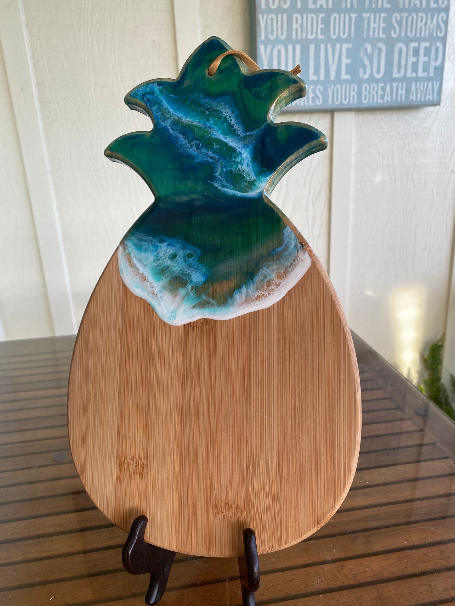 Pineapple  Shaped Ocean Themed Charcuterie/Serving Board