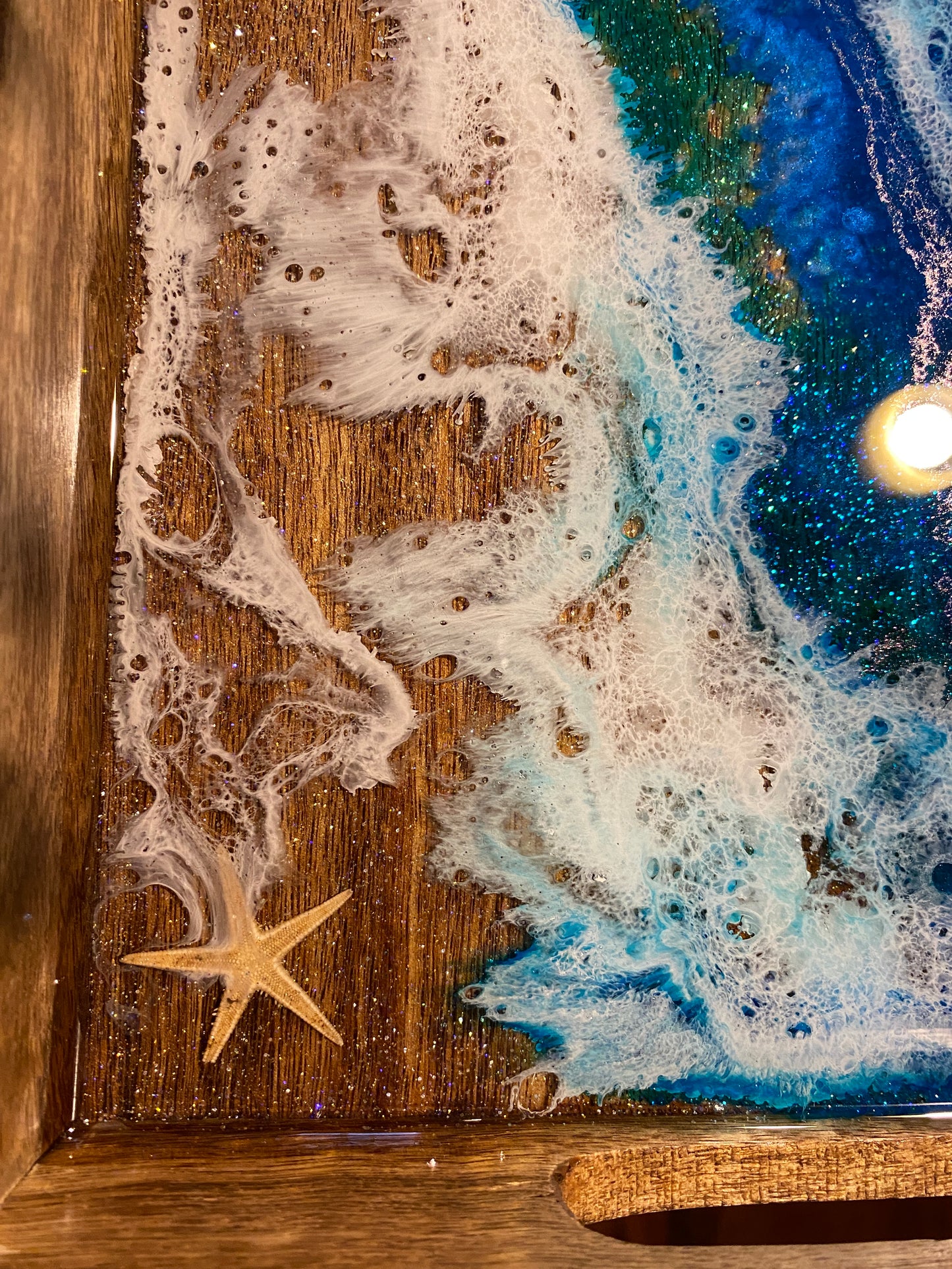 Starfish Ocean Themed Mango Wood Tray